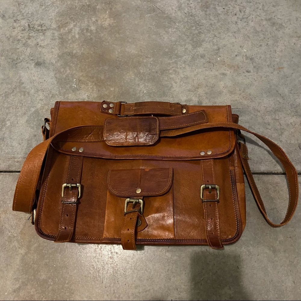 Faux Leather laptop bag